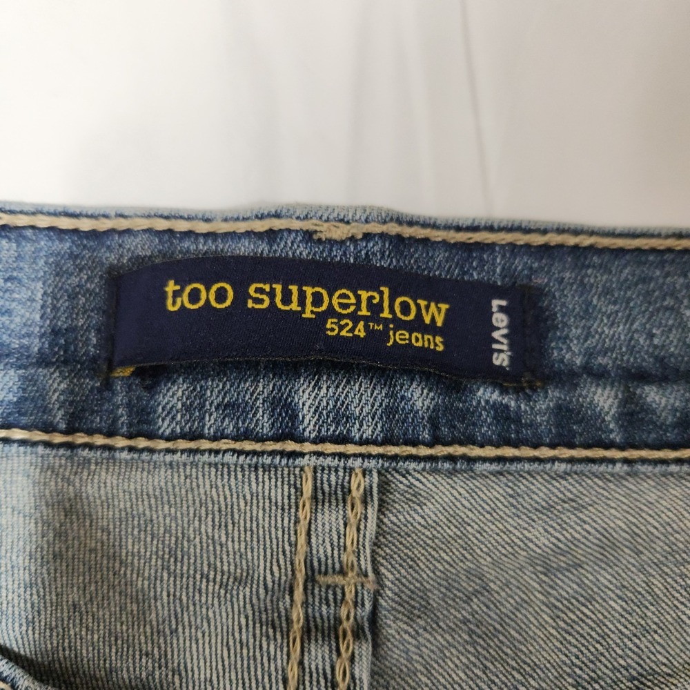 Levi's 524 Too Superlow‎ Womens Size 13M Blue Denim Jeans - Picture 6 of 9